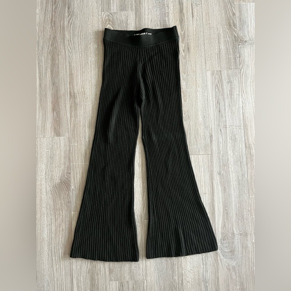 Ralph Lauren RLX Women’s Merino Wool Wide-Leg Ribbed Sweater Pant Green - Medium - Picture 3 of 8